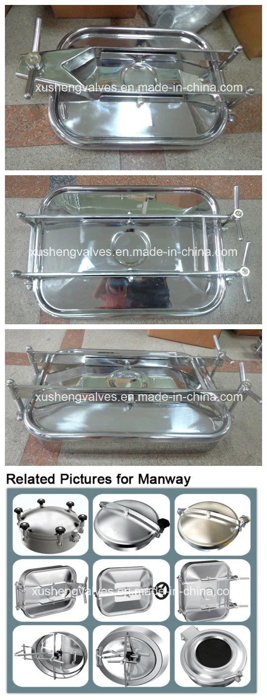 Good Quality Stainless Steel Food Grade Sanitary Outward Opening Oval Hatch