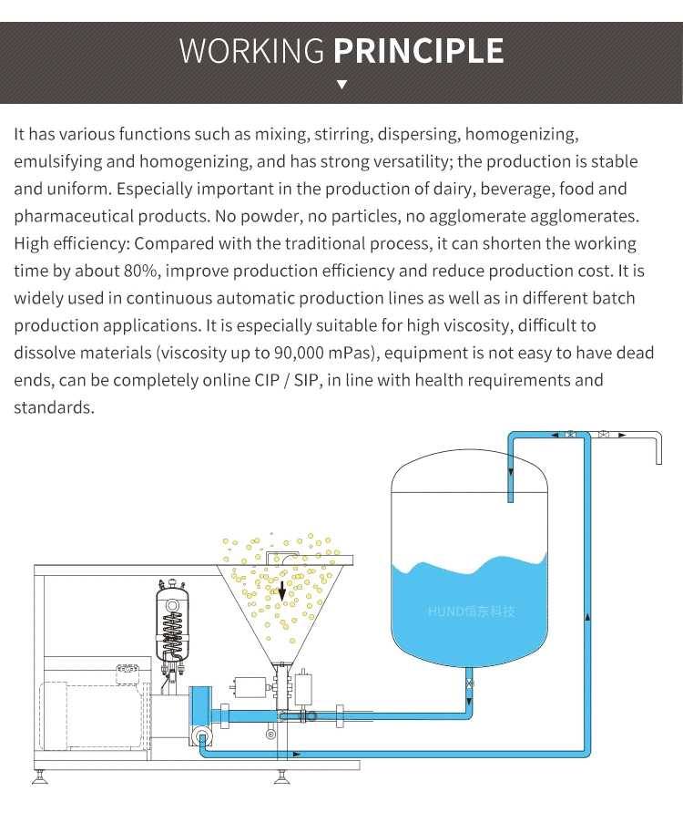 Stainless Steel Dosing Machine/Self Suck Powder Liquid Mixer