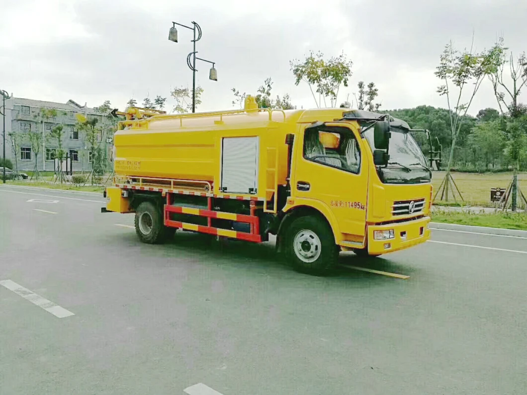 Vacuum Tank Combined Sewer Jetting Truck 5.5cbm Vacuum Sewage Tank 2.5cbm Jetting Water Tank