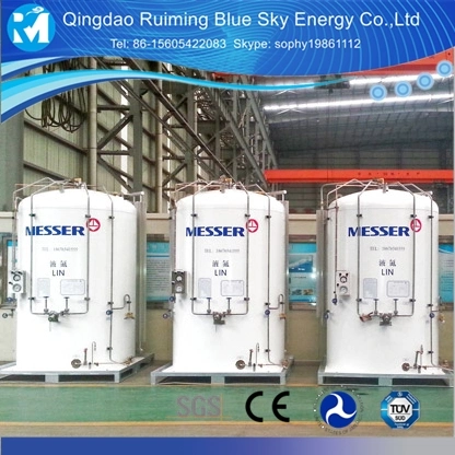 Liquid Nitrogen Storage Tank Oxygen System Upright Vertical Bulk Storage Tank