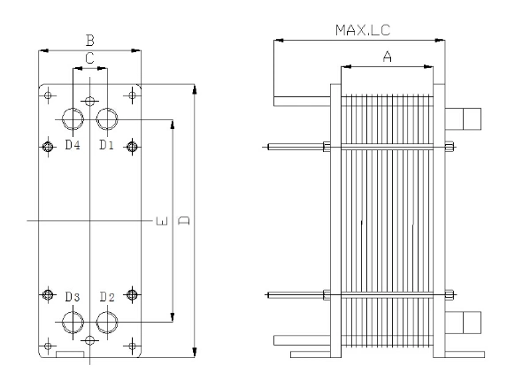 Yojo M3/B30b Gasket Plate Heat Exchanger HVAC Marine Heat Exchanger Gasket Plate