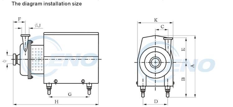 Leno Price SS304 SS316L Food Grade Stainless Steel Centrifugal Pump Water Milk Juice Beverage Liquid Transfer Impeller Pump Sanitary Centrifugal Pump