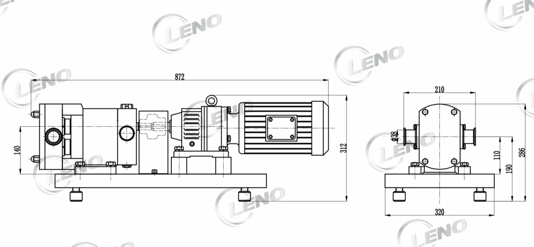 Cake Butter/Cream/Yogurt High Pressure Sanitary/Food Grade Stainless Steel Cam Rotor Pump Thick Liquid