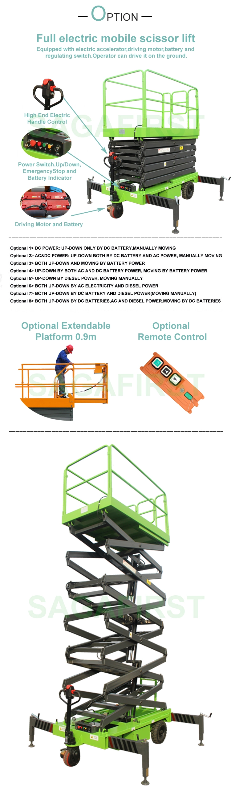 20m Mobile Hydraulic Aerial Electric Scissor Lift