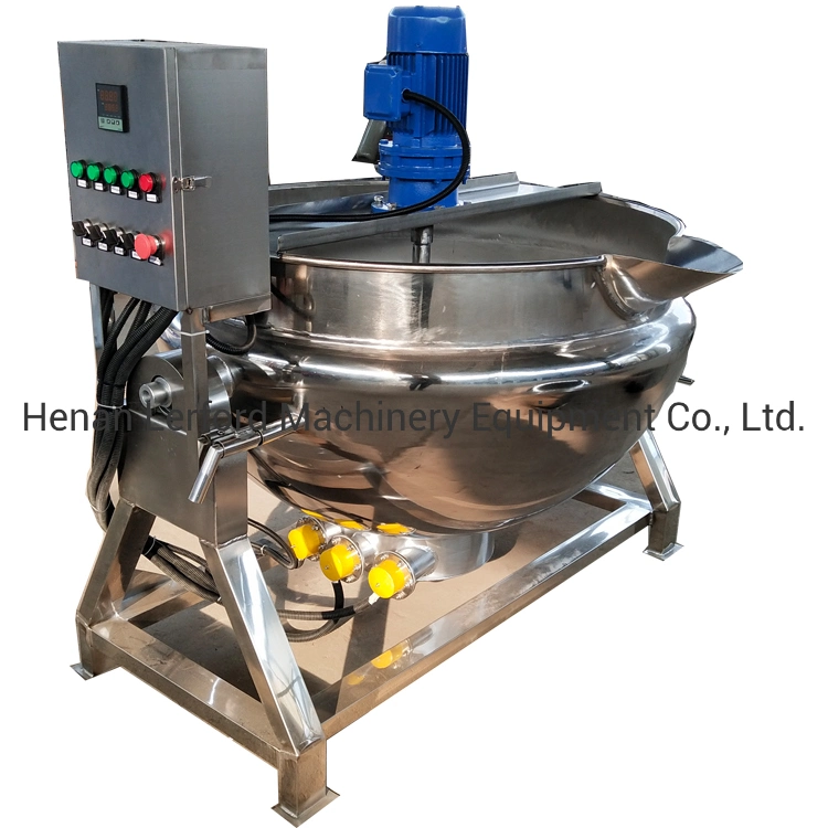 Electric Oil Jacketed Kettle 100 Liter Steam Jacketed Cooking Kettle Price Double Jacketed Kettle