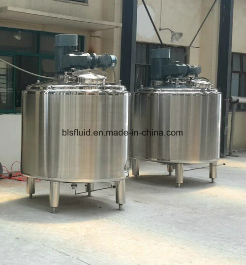 Stainless Steel Food Industrial Steam Jacketed Mixing Tank with Agitator