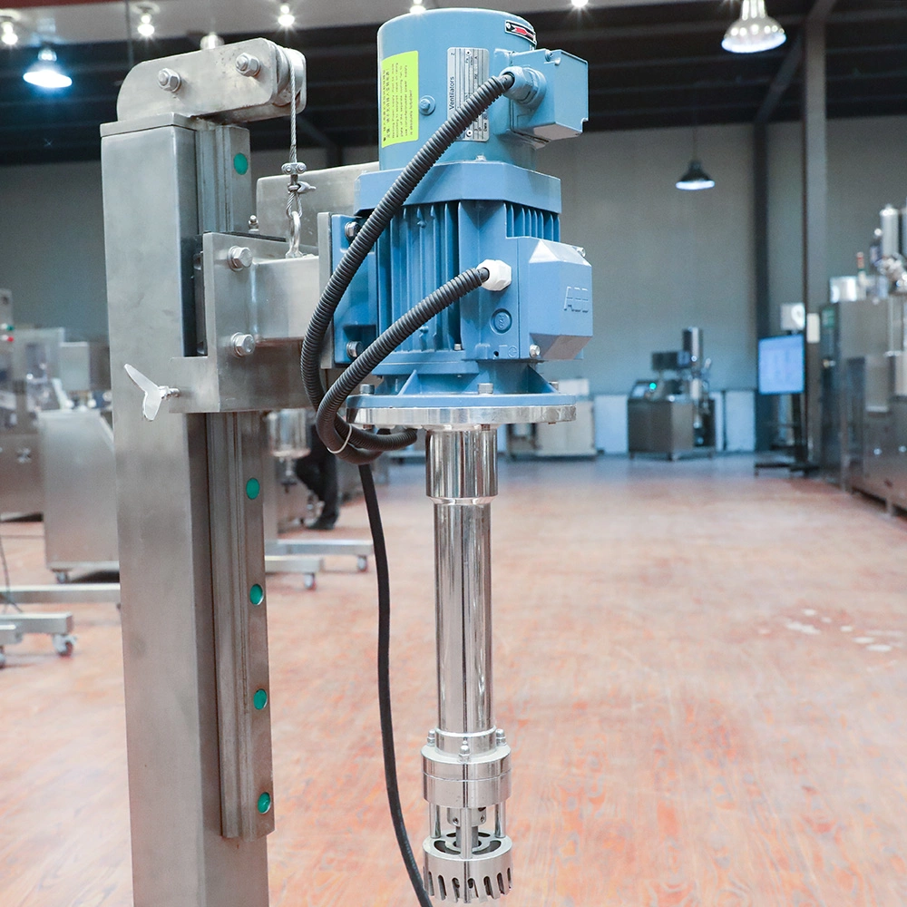 High Shear Dispersing Emulsifier Mobile Stand with Homogenizer for Creams