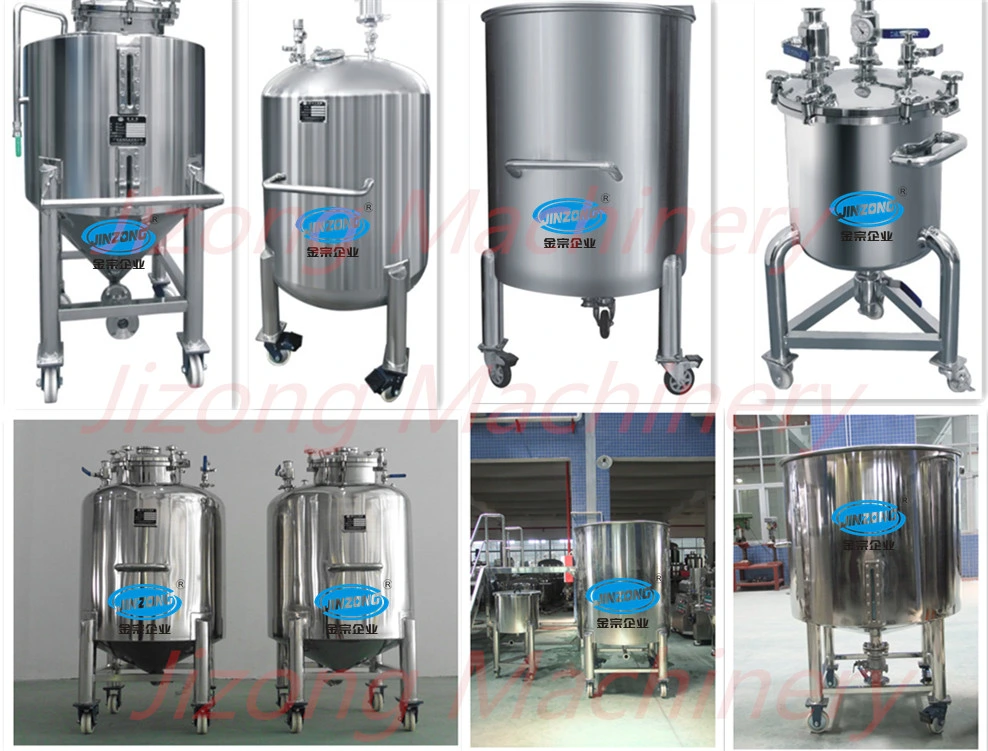 Sanitary Stainless Steel Chemical Storage Tank Container for Cosmetic/Pharmacy/Food Industry