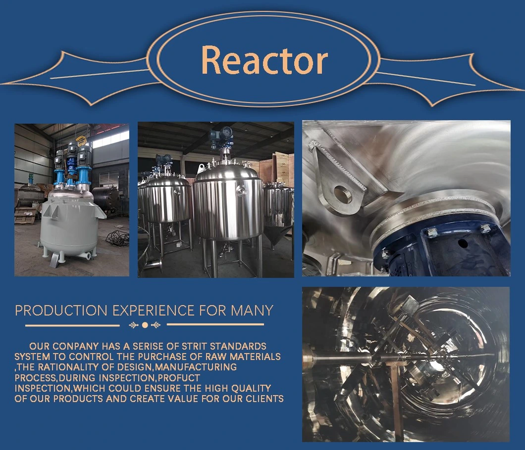 Chemical Mixing Jacket Heating Reactor for Manufacturing Plant Reactor Price