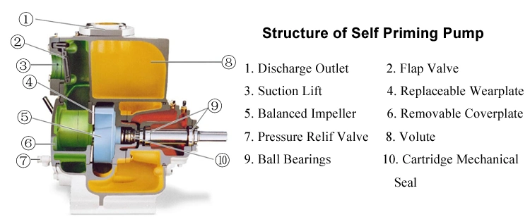 Diesel Engine Driven Self Priming Centrifugal Sewage Water Pump/Oil Transfer Pump/Slurry Pump