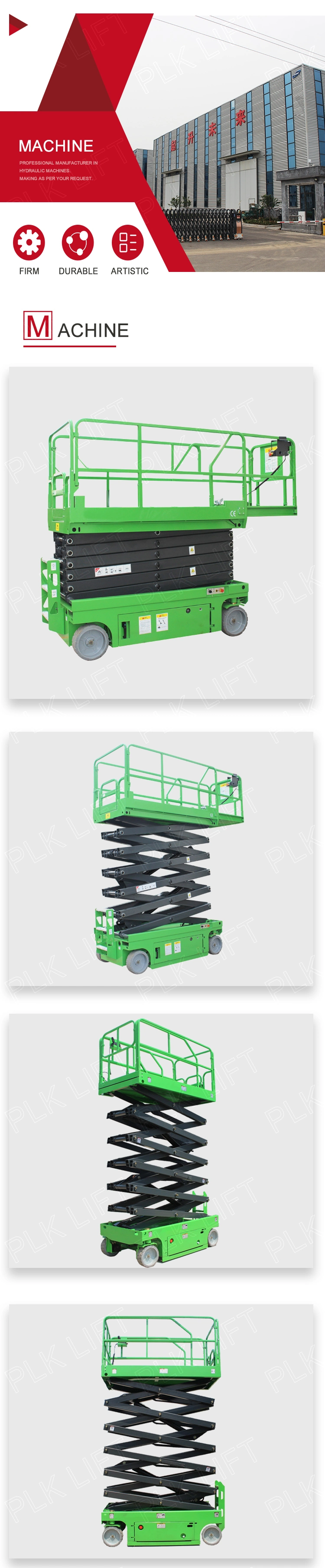 High Quality Hydraulic Mobile Portable Scissor Lift with Ce