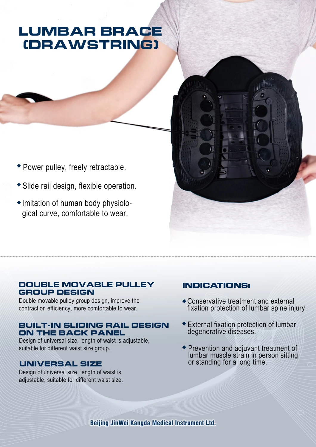 Adjustable Neoprene Orthopedic Lumbar Lower Back Brace and Support Belt