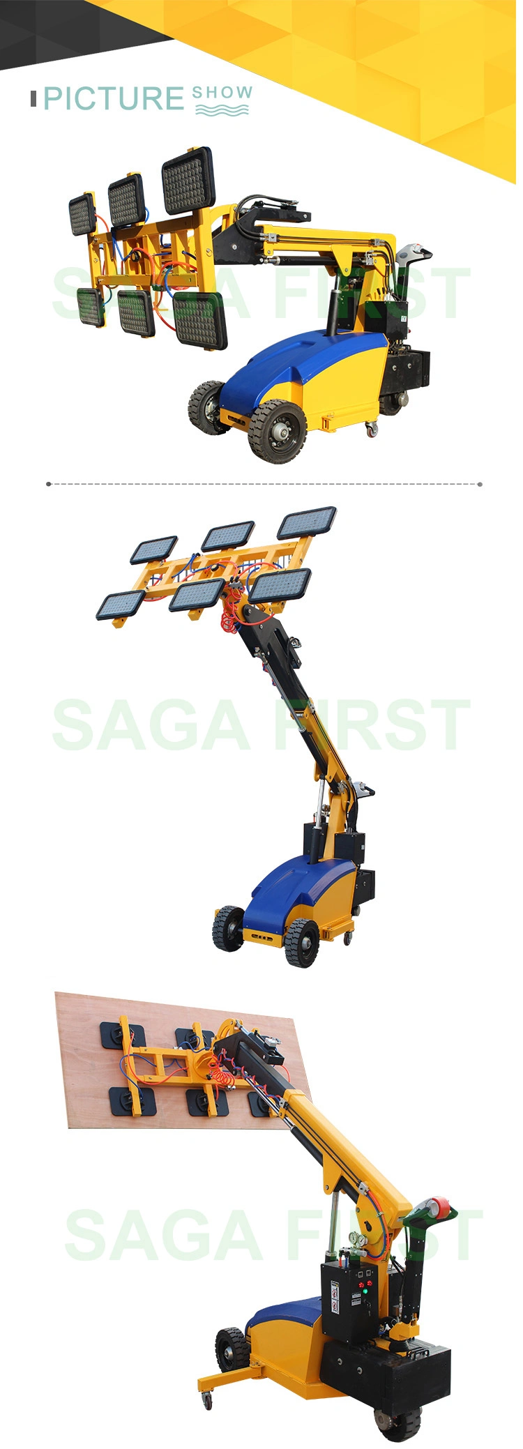 Hydraulic Mobile Vacuum Glass Lifter for Glass Window and Door