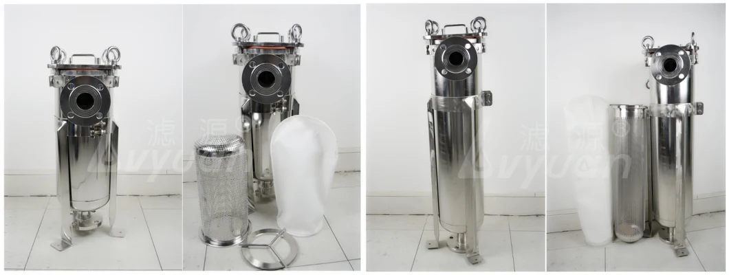 Duplex Strainer/Stainless Steel SS304 316 Liquid Multi Bag Filter Housing for Water Filtration