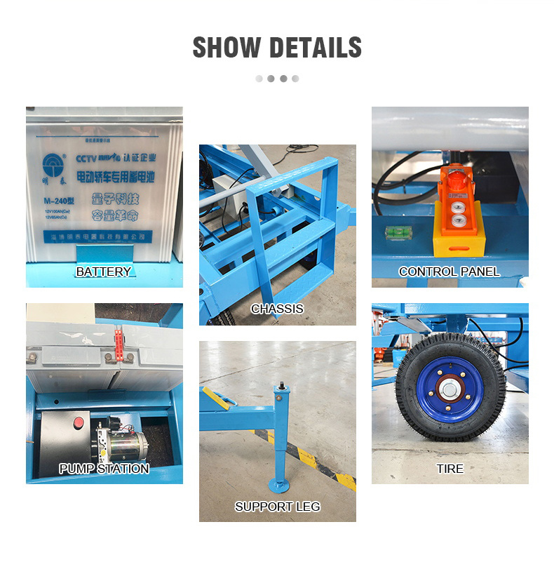 Electric Hydraulic Lifter Hydraulic Mini Scissor Lift 20m Mobile Hydraulic Aerial Electric Scissor Lift