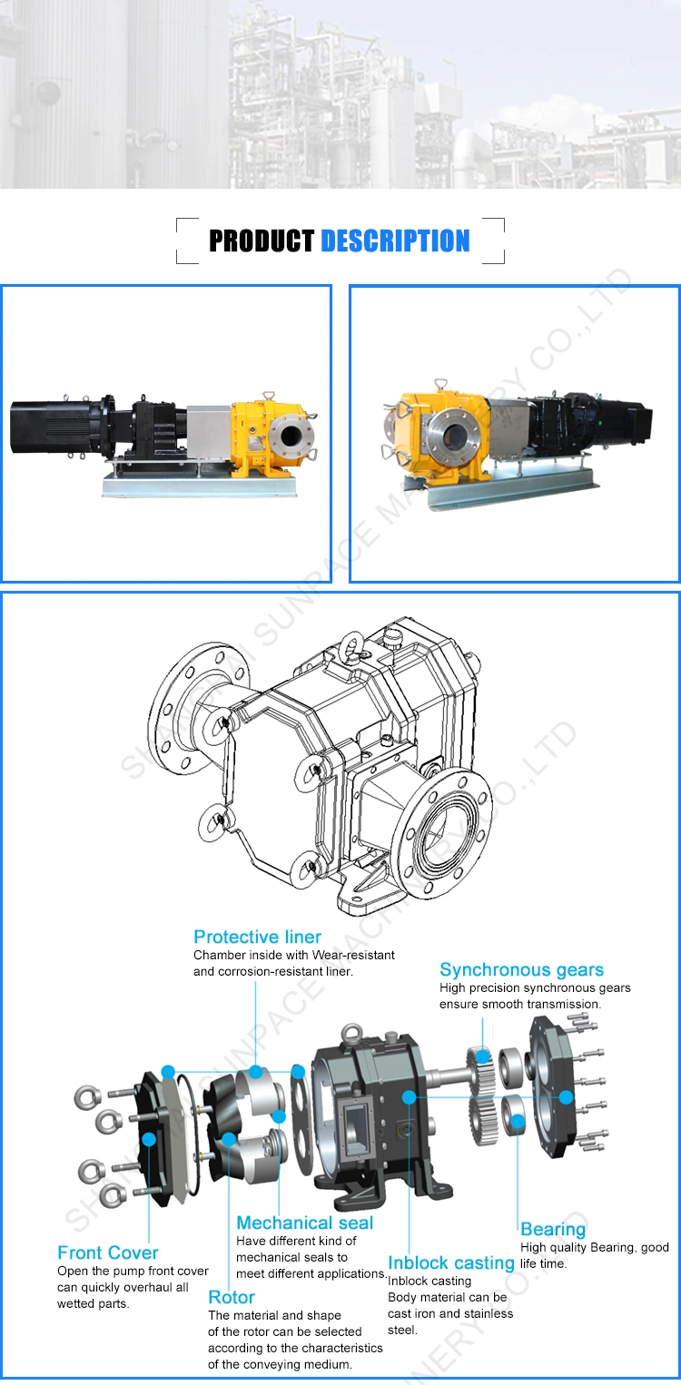 Food Grade Rotary Lobe Pump Sanitary Lobe Pump Price Stainless Steel Rotor Pump