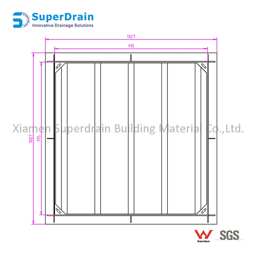 Stainless Steel FRP Fiberglass Manhole Cover with Clean Slot Hole