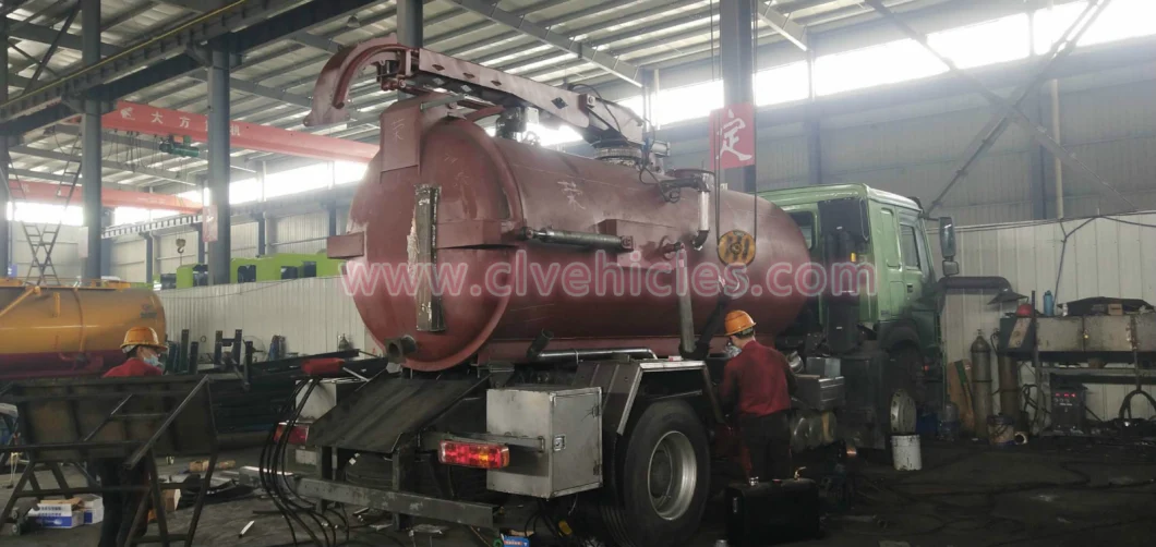 HOWO 5cbm Vacuum Tank Truck Sewage Suction Truck Vacuum Truck Suction Truck