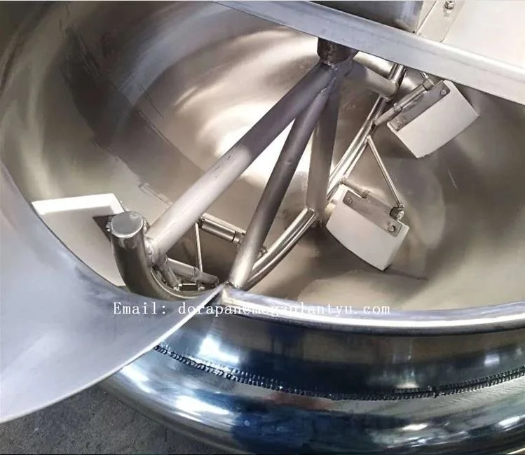 Stainless Steel Steam Jacketed Kettle Mixer /Industrial Electric Jacketed Pan Cooker for Syrup Melting Tank