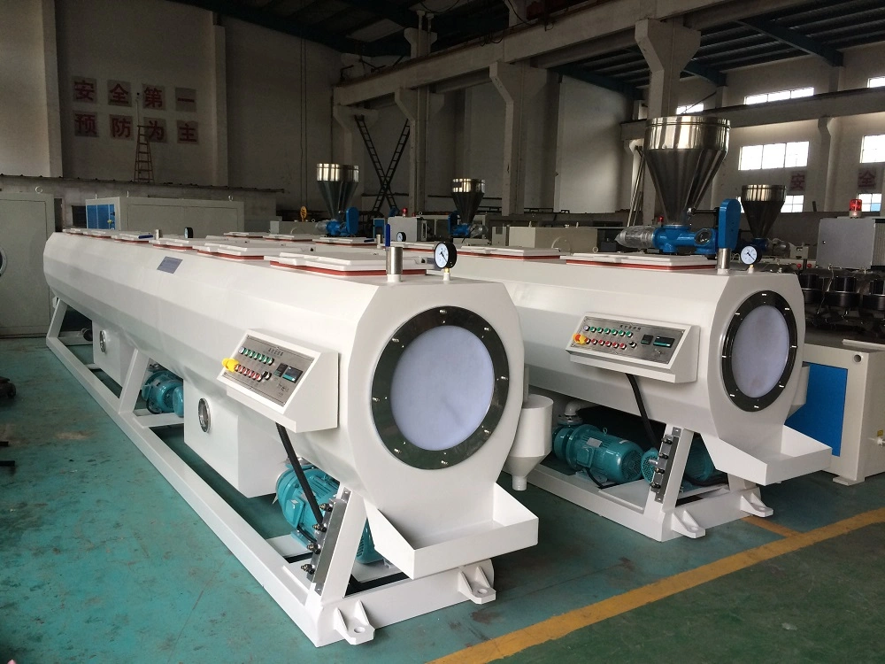 Plastic PVC HDPE PPR Pipe Extrusion Line Vacuum Calibration Tank Water Cooling Tank