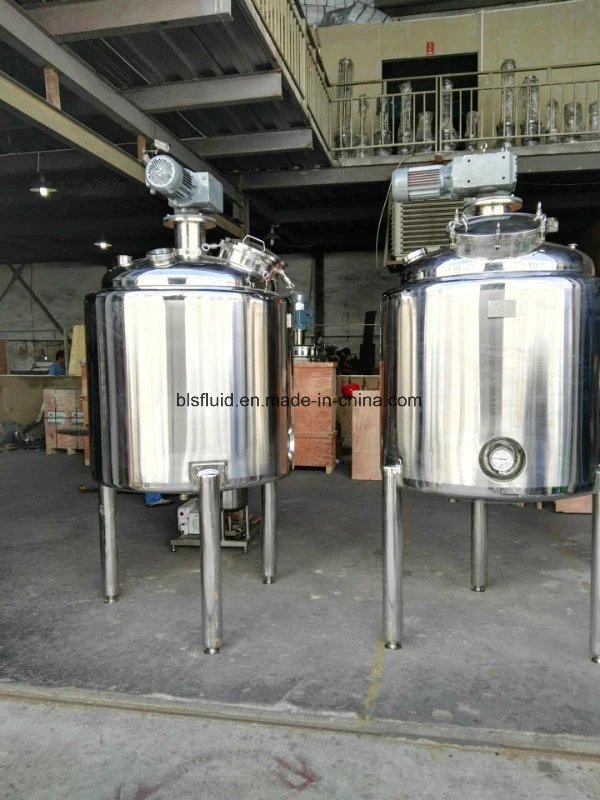 Stainless Steel Food Industrial Steam Jacketed Mixing Tank with Agitator