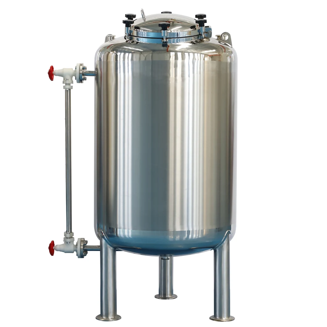 Sanitary Stainless Steel Vertical Liquid Storage Tank with 316L/304