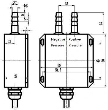 Small Stainless Steel Pressure Gauge Outline Pressure Transducer for Pressure Measurement