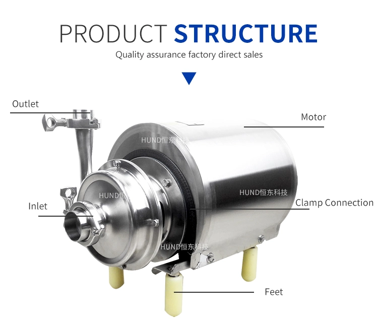 High Quality Sanitary Stainless Steel Liquid Transfer Elivery Pump Centrifugal Pump