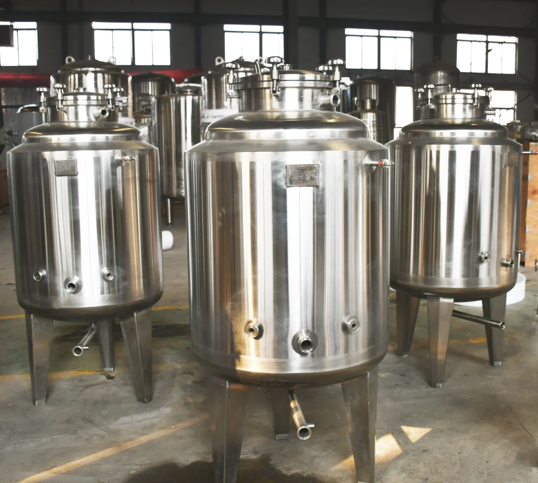 SS304 100L 200L Beer Storage Tank Single Layer Wine Fermenter