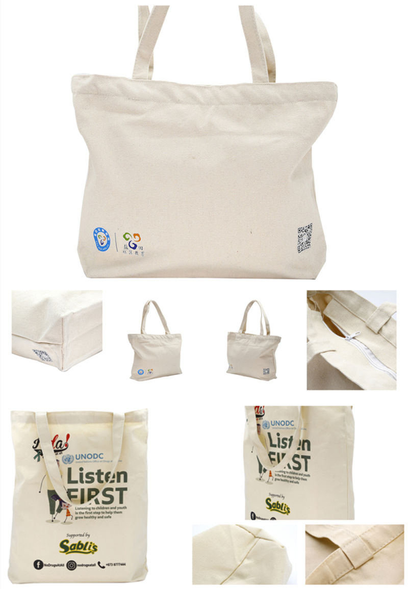 Hot Sale Customized Folding Custom Canvas Cotton Tote Bag