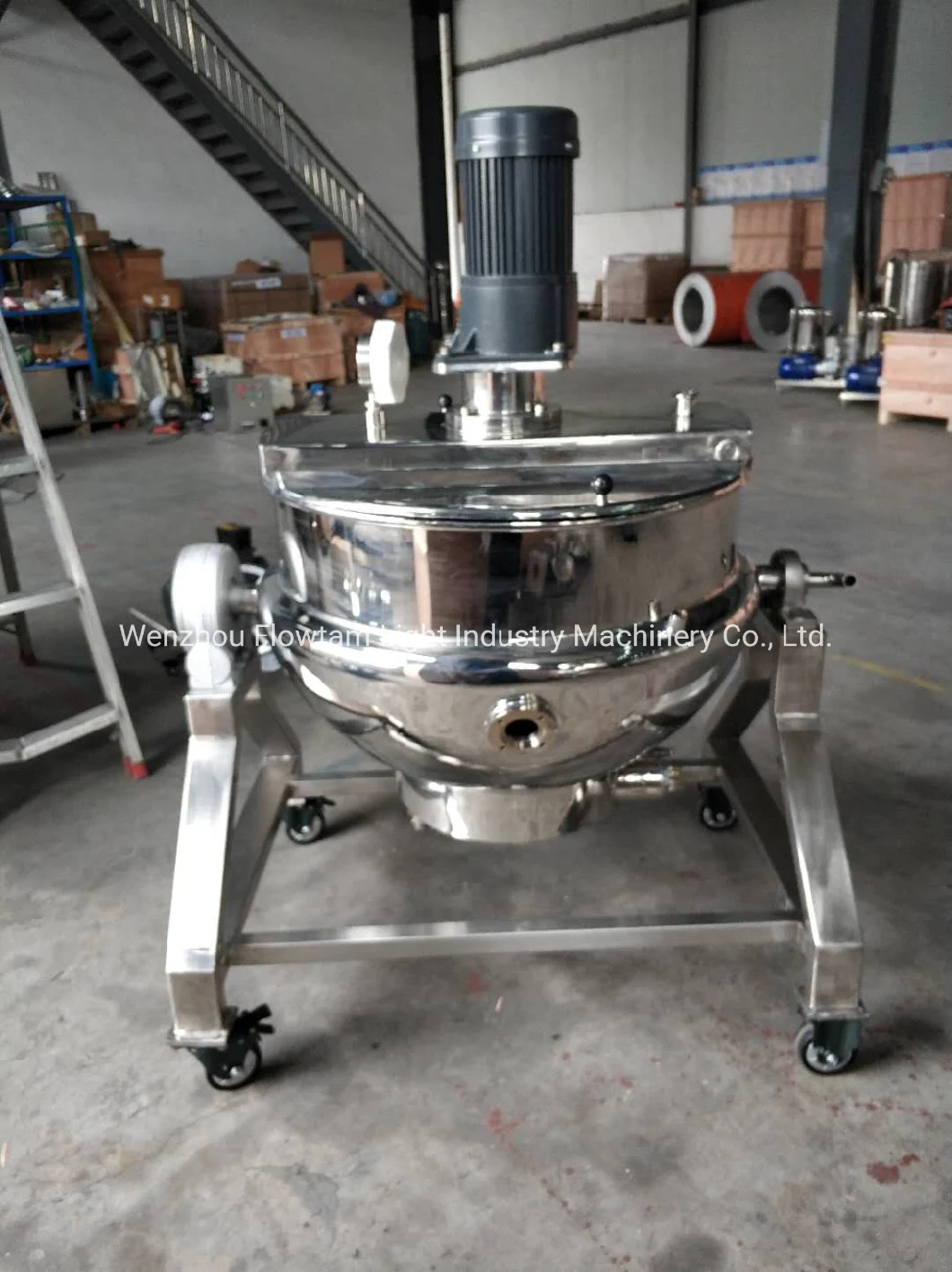 High Standard Double Jacketed Stainless Steel Tilting Electric Heating Cooking Kettle