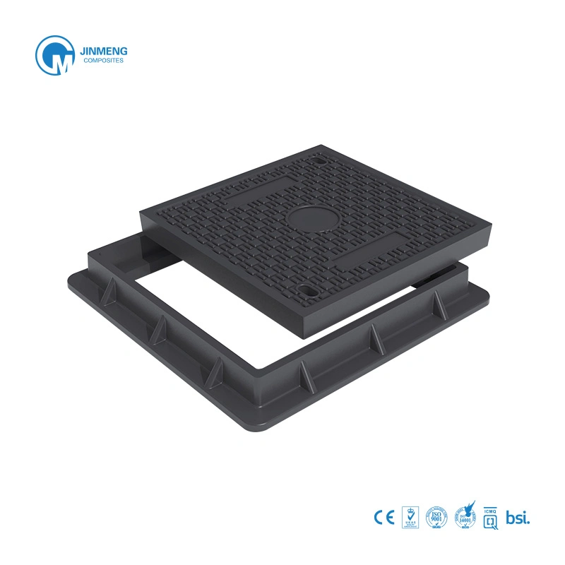 Square Anti-Theft Fiberglass Manhole Cover with Strong Pressure Resistance