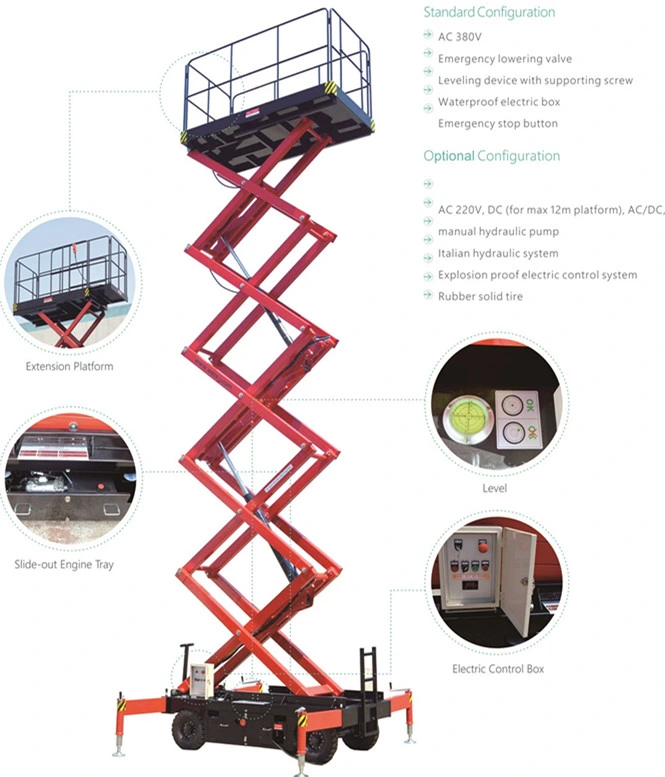 Mobile Upgraded Hydraulic Scissor Lift