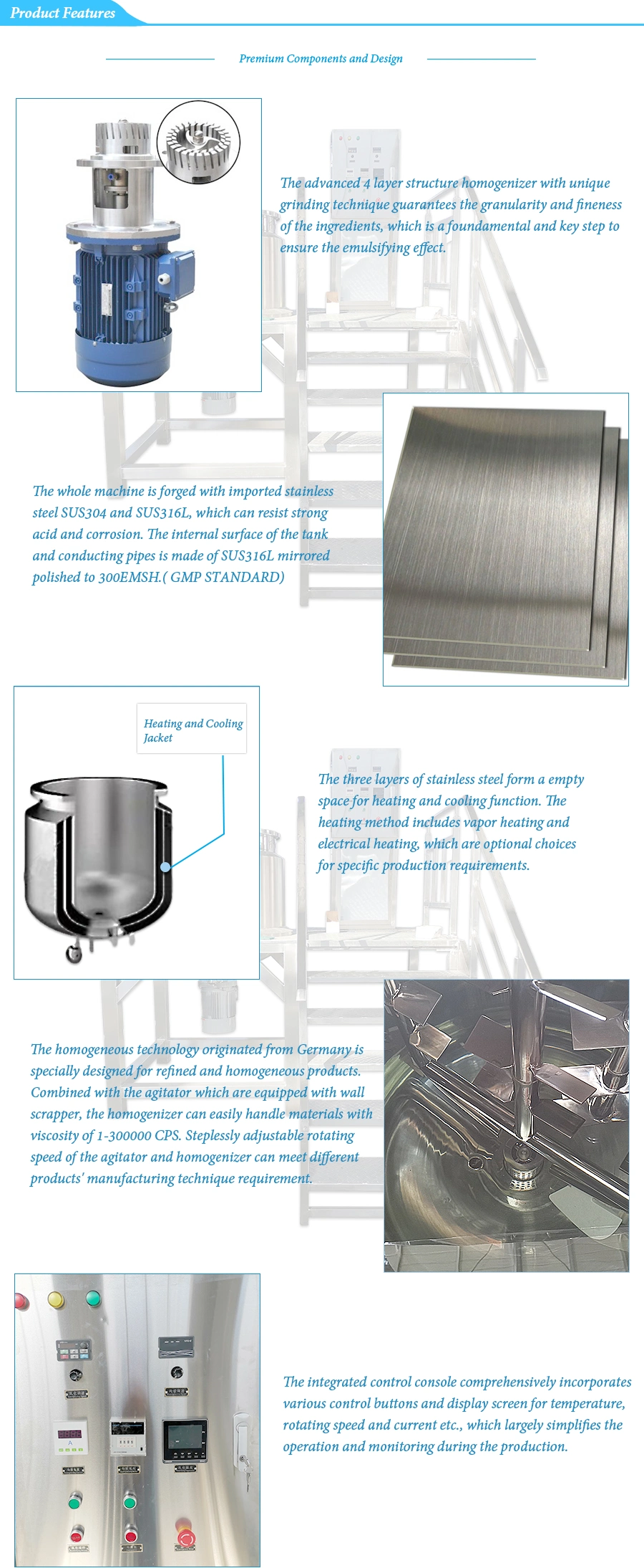 Shampoo Mixing Tank High Shear Dispersion Mixers Liquid Chemical Mixer