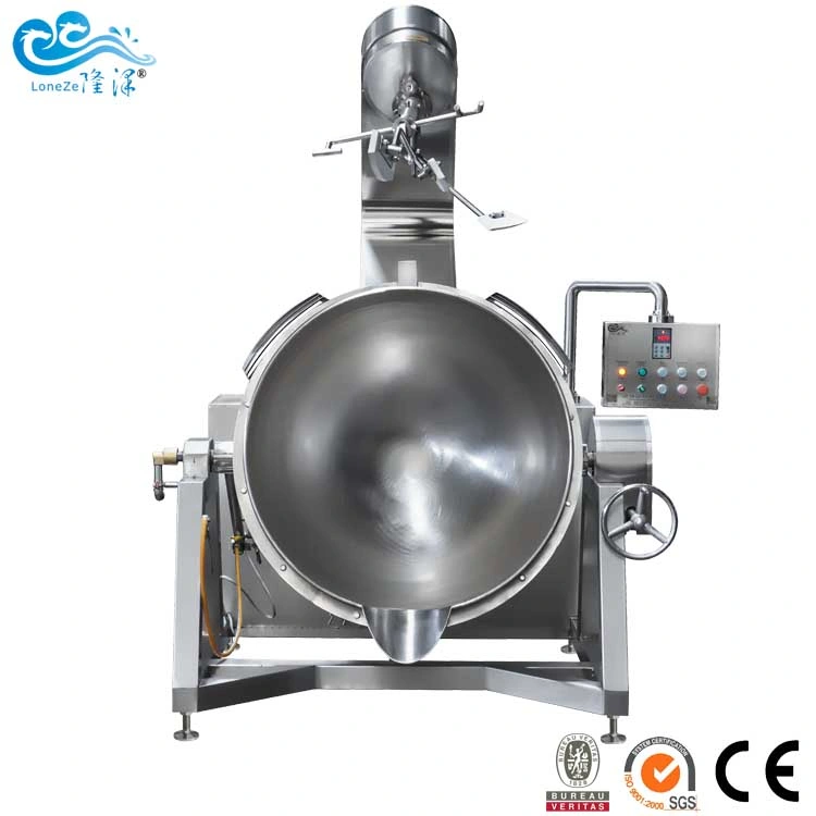 Stainless Steel Gas Heating Cooking Jacketed Kettle with Mixer for Jams