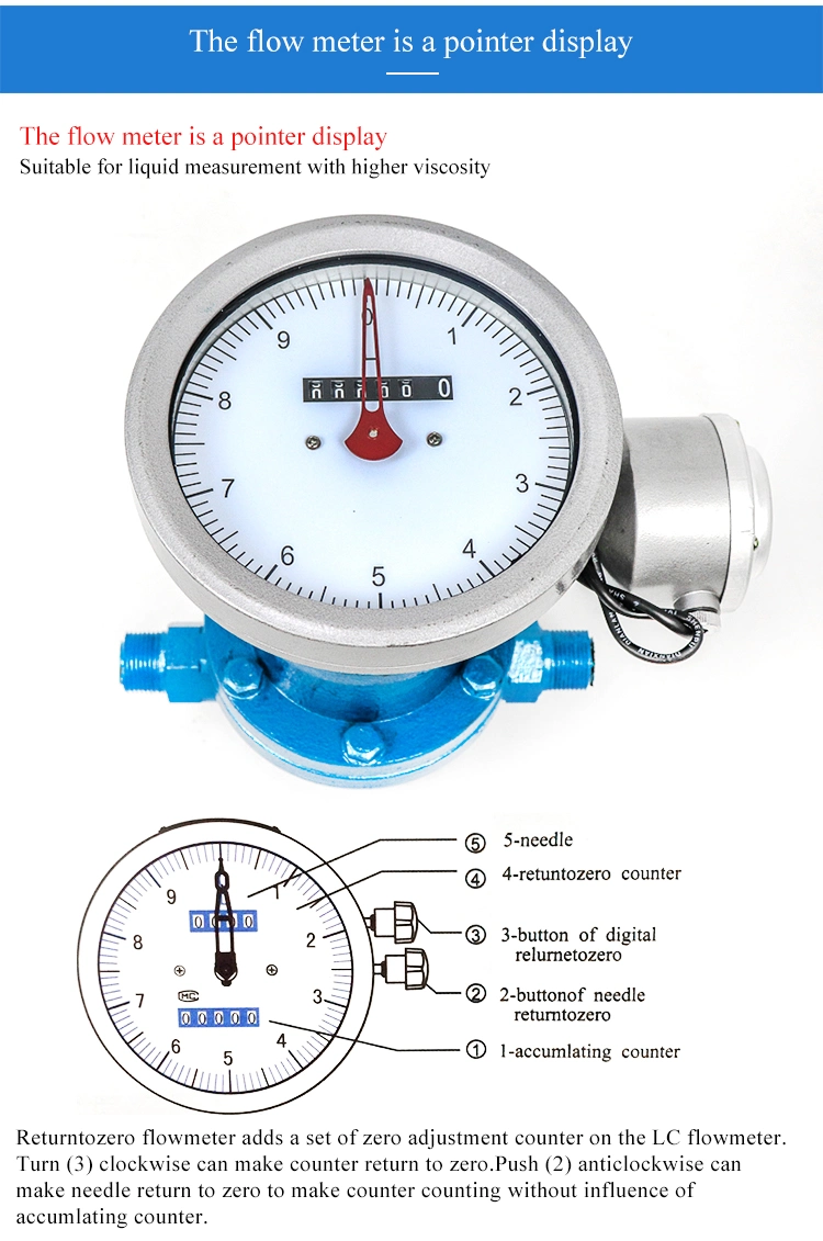 Oval Gear Flow Meter Oil Stainless Steel Oval Gear Flow Meter for Oil Fuel Diesel