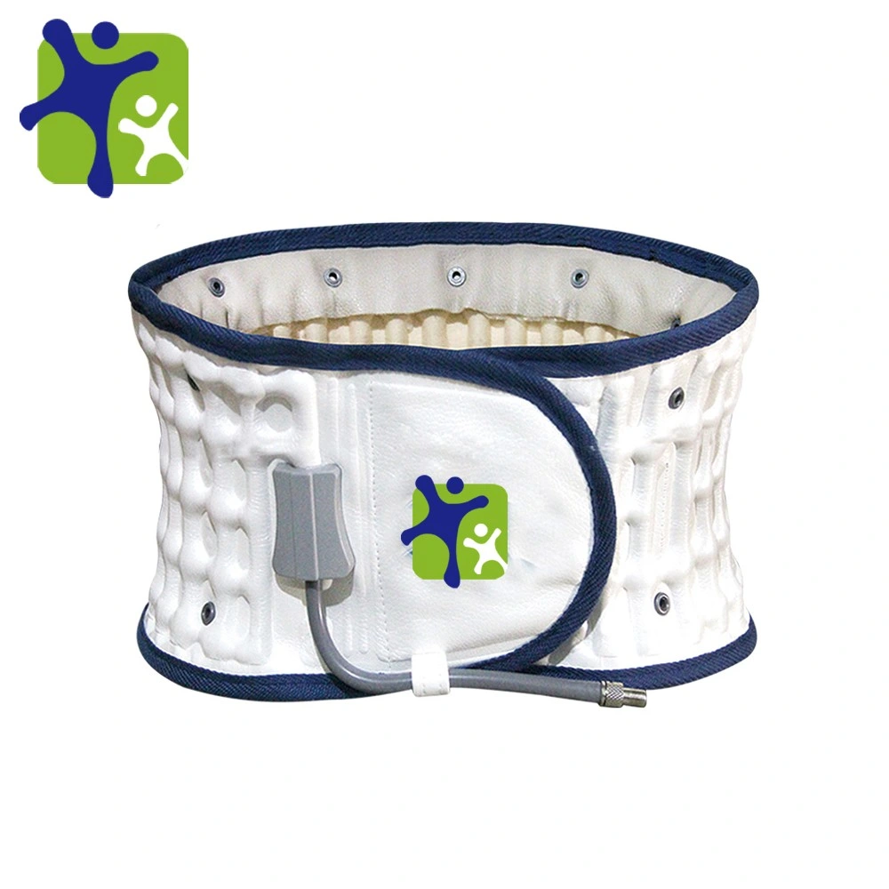 CE/FDA/ISO Approved Medical Air Inflated Waist Support Belt Lumbar Traction with Pressure Gage