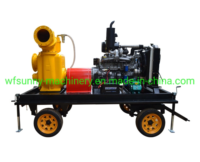 Self Priming Pump Water Pump for Sewage Draining Driven by 90kw Diesel Engine