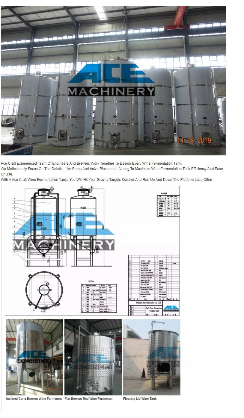 Micro Beer Brew Fermentation Equipment Seed Fermentation Stainless Steel Tank