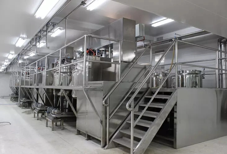 Body Lotion Cream Making Machines, Double Jacketed Mixing Tank