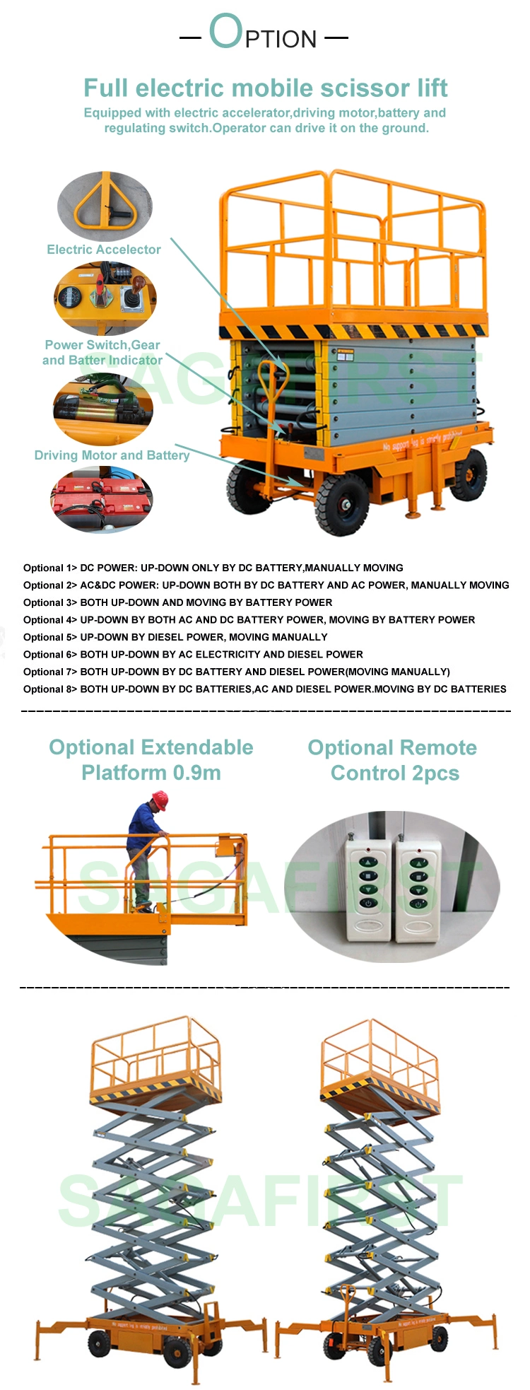 Hydraulic Scissor Lift Air Conditioner Lifter Mobile Scissor Lift