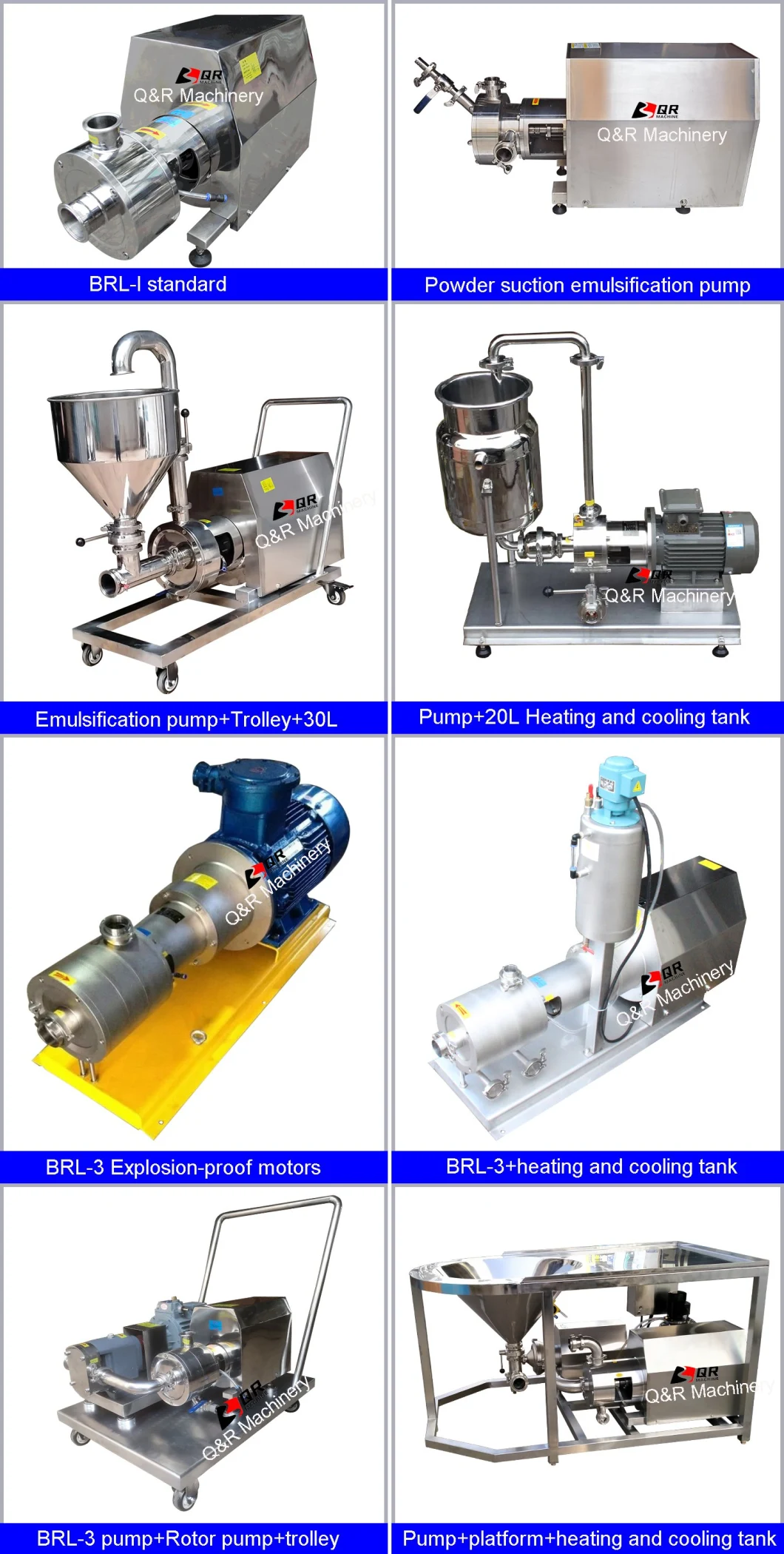 Food Grade Dispersing Chocolate Food Homogenizer Emulsifying Machine Pump