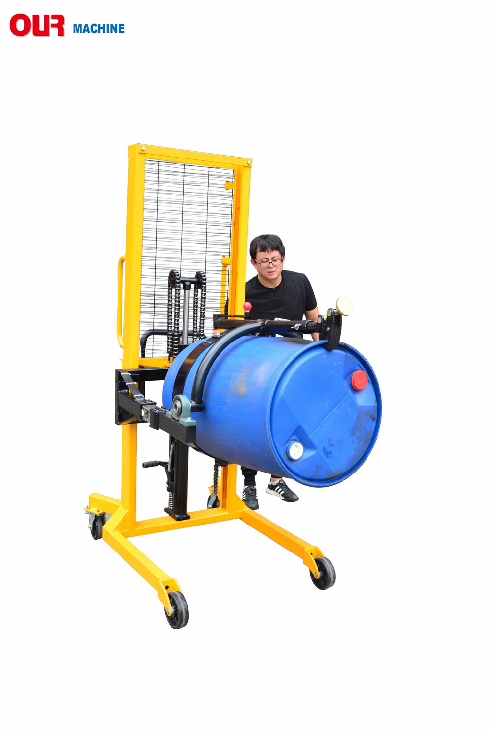 450kg Manual Hydraulic Drum Lifter Drum Handler with Weighting Scale