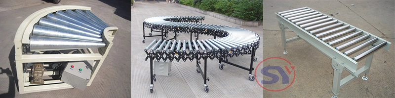 Gravity Unloading Non-Power Chain Roller Conveyor Line for Logistic Industry