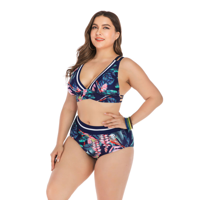 Accept OEM Sexy High Waist Bikini Swimsuit Plus Size Swimwear & Beachwear