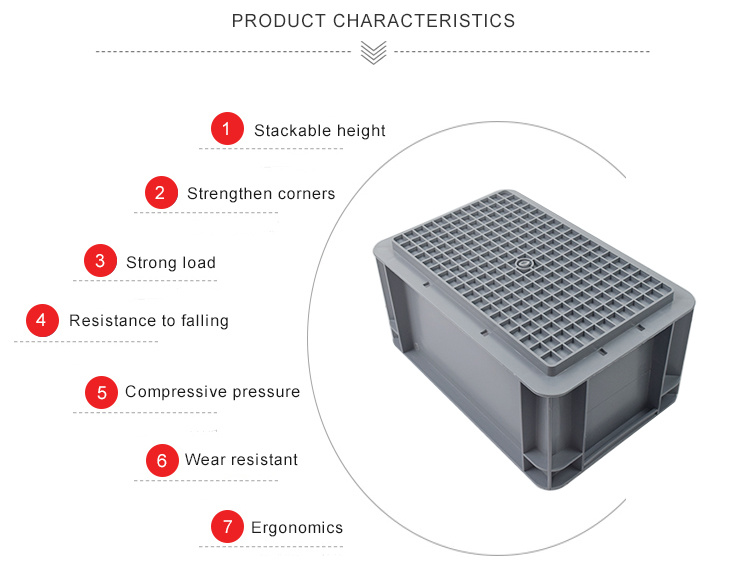 Ce PP Storage Stackable for Storage 400*600 Box with Lid