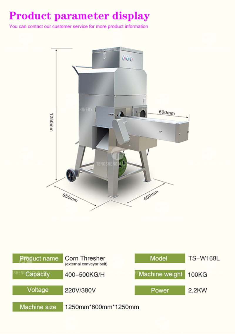 Fresh Corn Cooked Corn Frozen Corn Automatic Thresher Machine (TS-W168L)