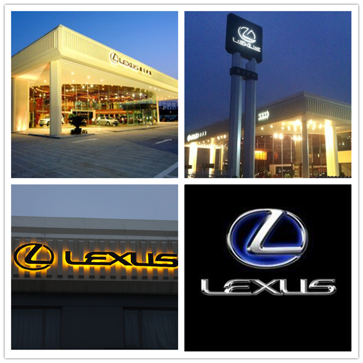 Outdoor Freestanding LED Car Pylon Signs Best Price Car Logo Emblem