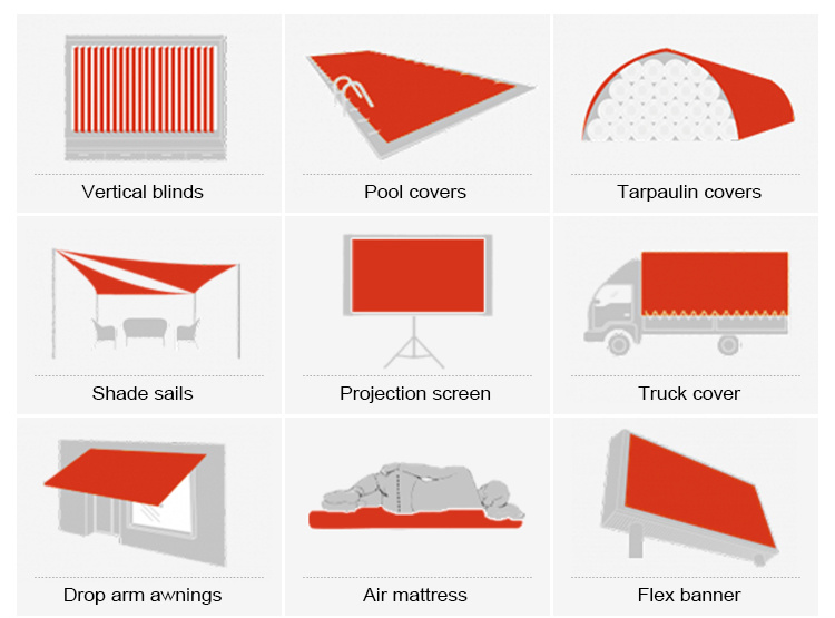 Knife Coated PVC Coated Polyester Fabrics for Toldo Manufacturer