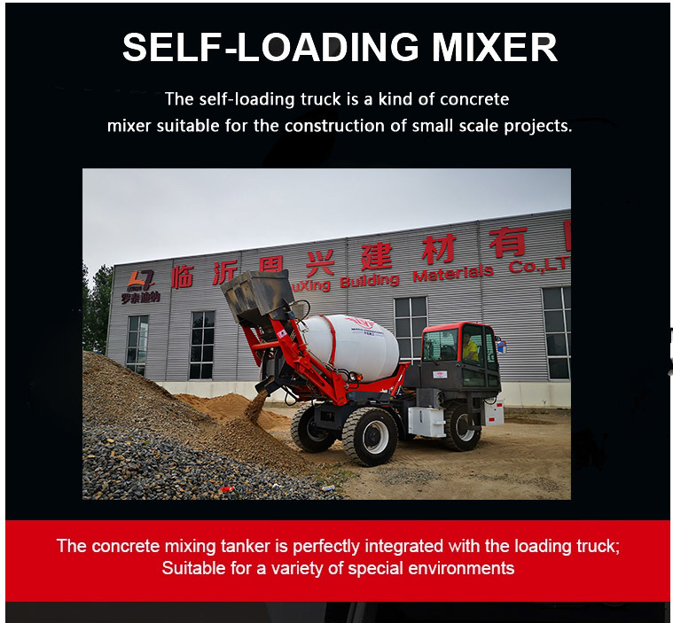 Self-Loading Concrete Mixer Truck Self-Loading Concrete Mixer Truck 3.2 Cubic Meters Self-Loading Concrete Mixer Truck